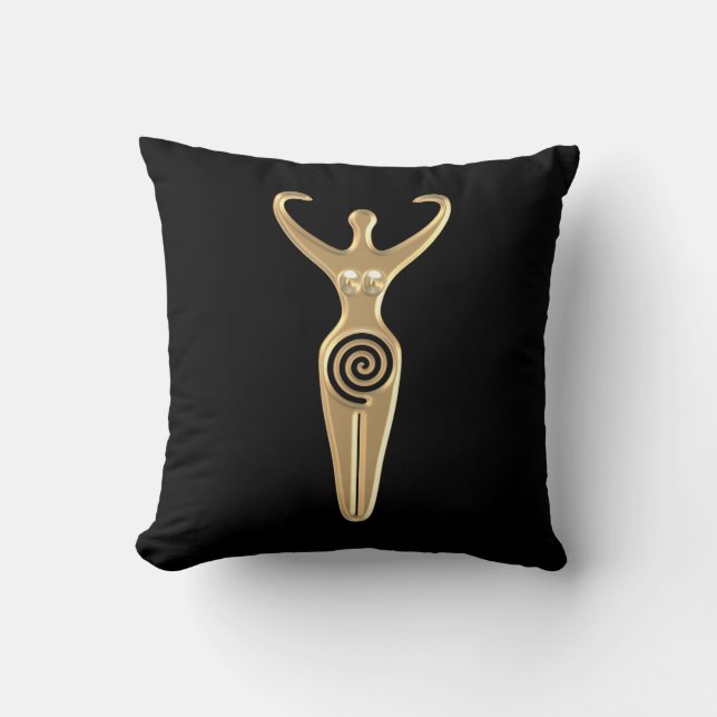 Spiral Goddess Throw Pillow (Front)