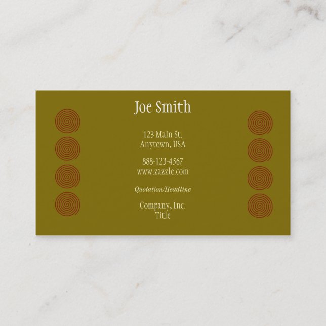 Spiral Grid Business Cards (Front)