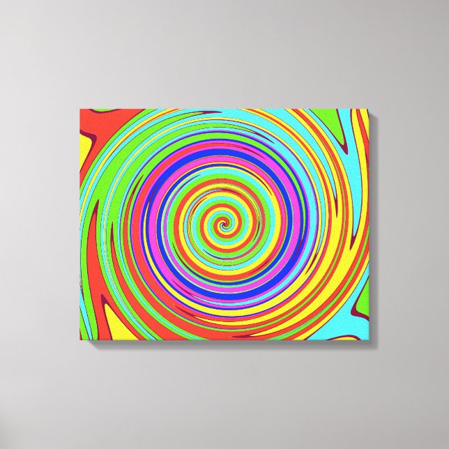 Spiral Hallway Colour Swirl Canvas Print (Front)