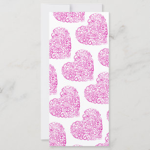 Spiral handwriting pink heart for Valentines Day
