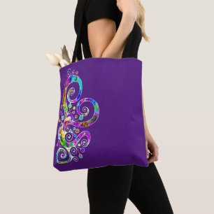 Spiral Heart Hand Painted Design 2 Tote Bag