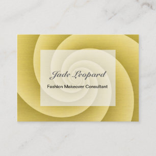 Spiral in Gold Brushed Metal Texture Print Business Card
