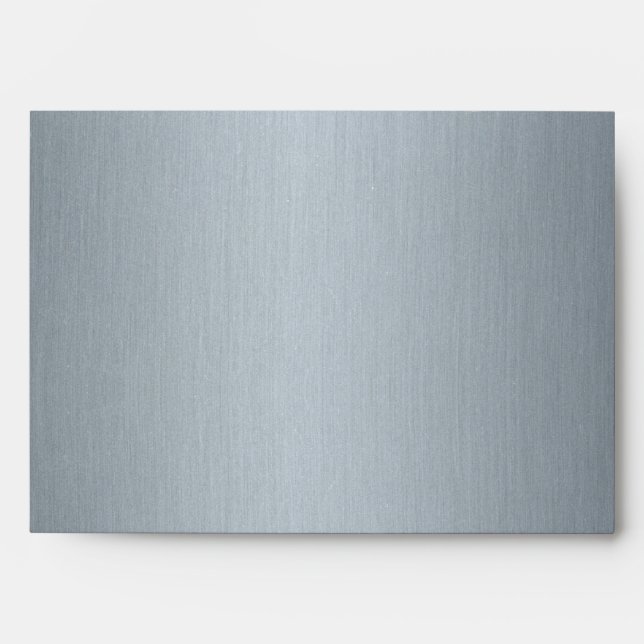 Spiral in Silver Brushed Metal Texture Print Envelopes (Front)