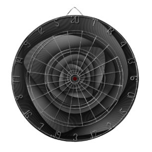 Spiral Labyrinth in Monochrome Dartboard