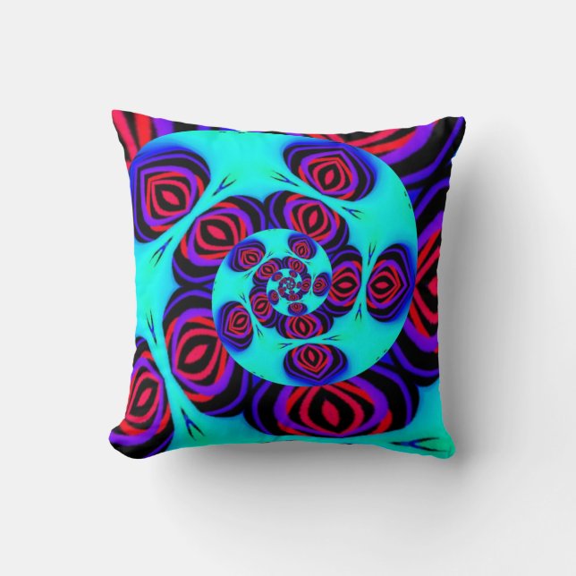 Spiral Mandala  Throw Pillow (Front)