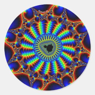 spiral-mandel classic round sticker