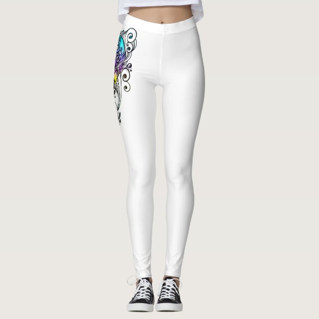 Spiral Metal Heart Leggings (Front)