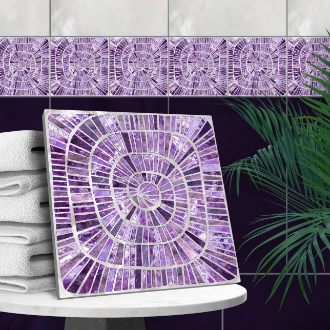 Spiral Mosaic - Amethyst on pearl Tile (Creator Uploaded)