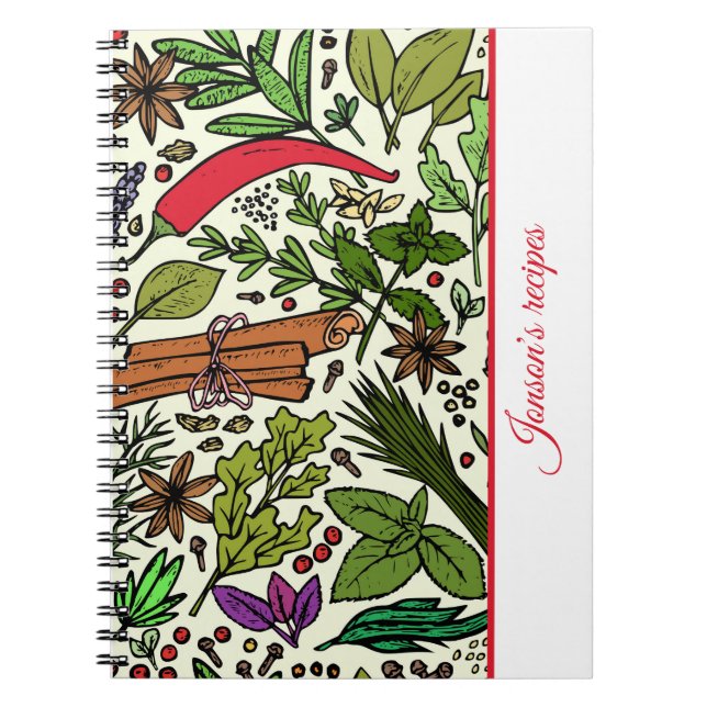 Spiral motif nom de cuisine Carnet photo Spiral (Devant)