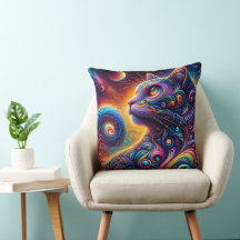 Spiral Mystic Galaxy Rainbow Cat