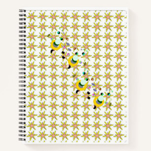 Spiral Notebook Bees