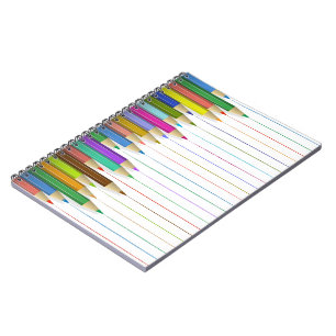 Spiral Notebook - Coloured Pencil Lines