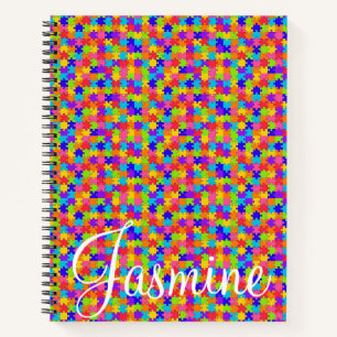 Spiral Notebook Colourful Puzzle