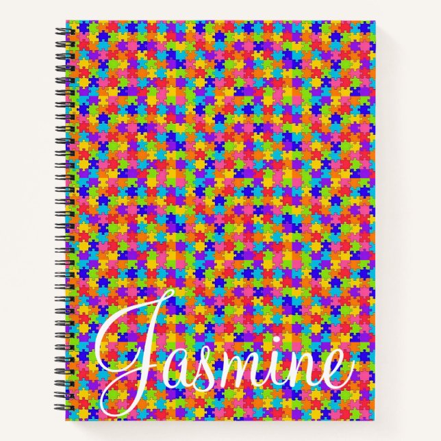 Spiral Notebook Colourful Puzzle (Front)