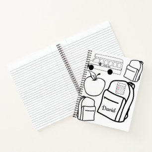Spiral Notebook Colouring Backpack