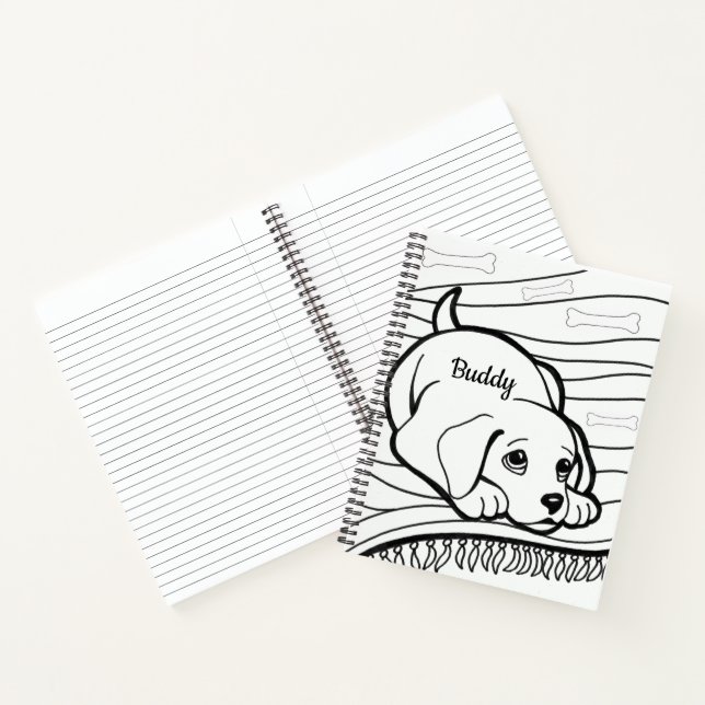 Spiral Notebook Colouring Dogs (Inside)