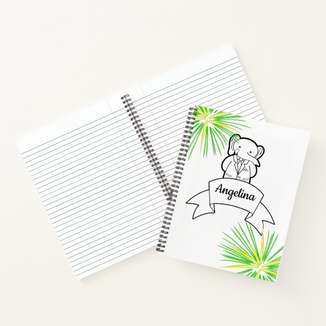 Spiral Notebook Colouring Elephant (Inside)