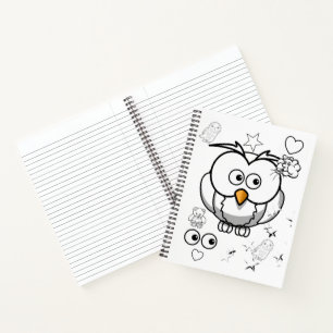 Spiral Notebook Colouring Owls