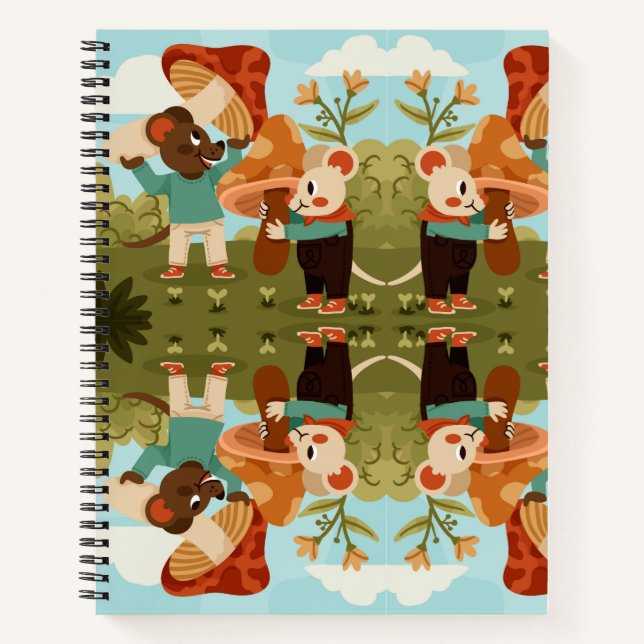 Spiral notebook cover showing a whimsical (Front)