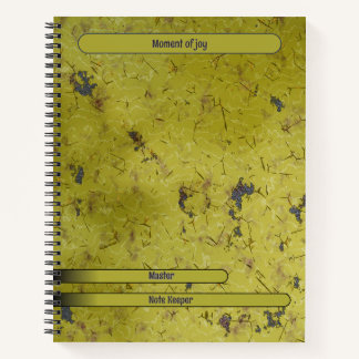 Spiral Notebook cover with yellow texture print