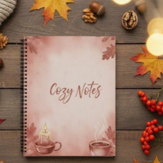 Spiral Notebook Cozy Notes" Autumn Vibes Deluxe Sp