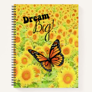 Spiral Notebook Dream Big Butterfly
