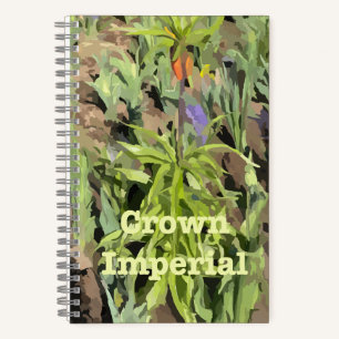 Spiral Notebook Floral Crown Imperial Green