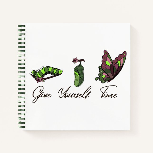 Spiral Notebook - Give Yourself Time (Front)