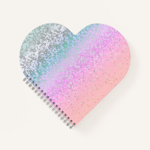 Spiral Notebook Glitter Star Dust