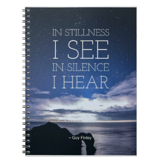 Spiral Notebook "In Stillness" 6.5"x8.75"
