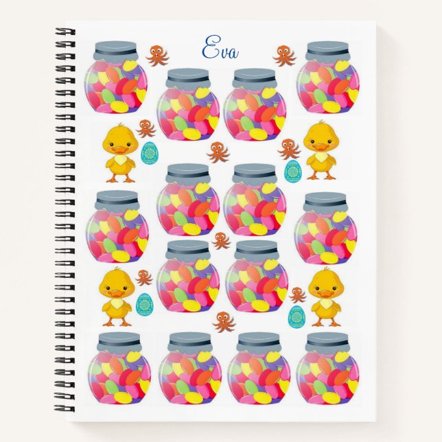 Spiral Notebook Jellybean (Front)