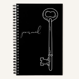 Spiral Notebook - Journal - Lock and Key