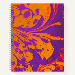 spiral notebook marble design 120 squared pages