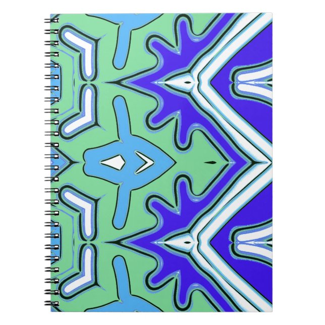 Spiral Notebook, Multicolor unique pattern design Notebook (Front)