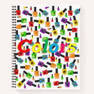 Spiral Notebook Nail Polish Colours Fruit