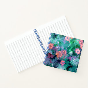 Spiral Notebook Nigella Floral Design