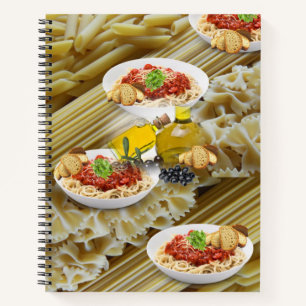 Spiral Notebook Pasta Olive Oil Bread