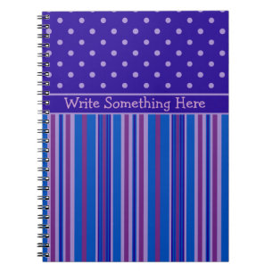 Spiral Notebook: Personalize Stripes, Polkas Notebook