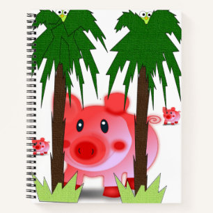 Spiral Notebook Pig