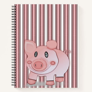 Spiral Notebook Pig