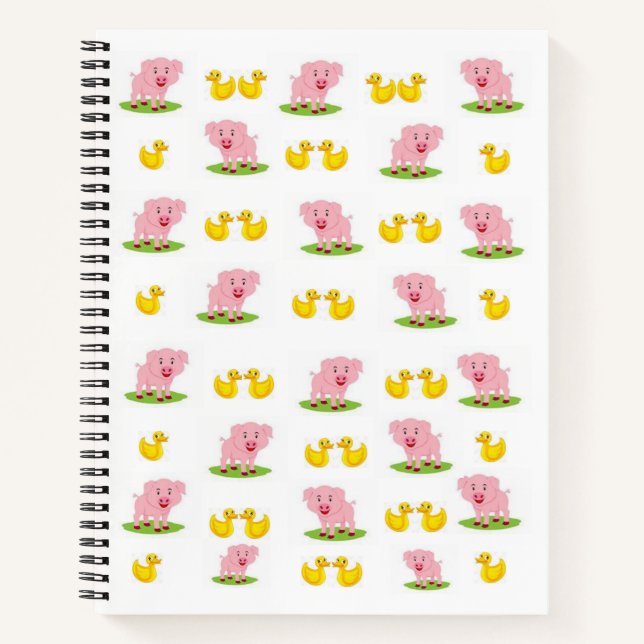 Spiral Notebook Pig (Front)