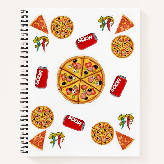 Spiral Notebook Pizza (Front)