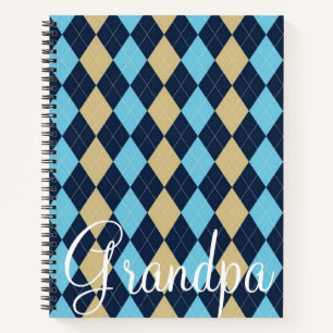 Spiral Notebook Plaid Grandpa