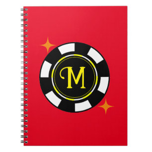 Spiral Notebook - Poker Personalized (add initial)
