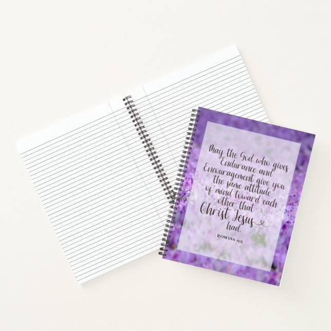 Spiral Notebook - Romans 15:5 (Inside)