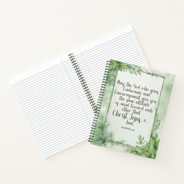 Spiral Notebook - Romans 15:5 (Inside)