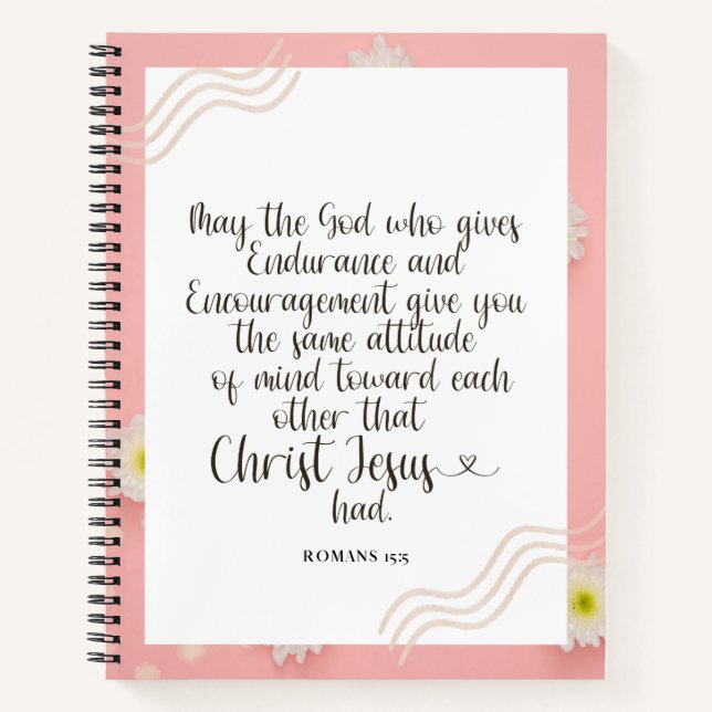 Spiral Notebook - Romans 15:5 (Front)
