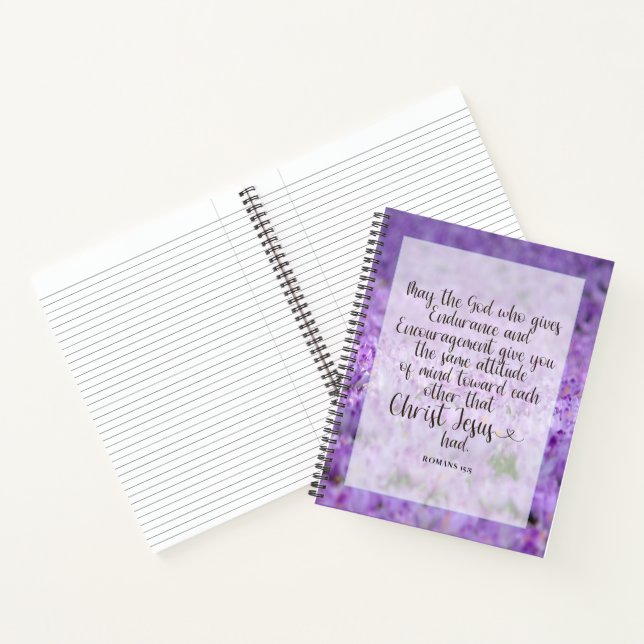 Spiral Notebook - Romans 15:5 (Inside)