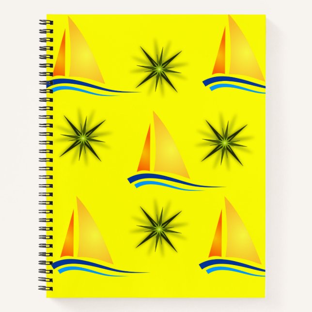 Spiral Notebook Sailboat (Front)