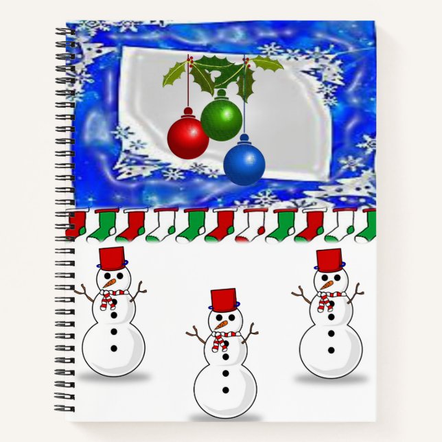 Spiral Notebook Snowman (Front)